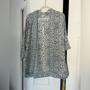 NWT - Max Studio Printed Kimono Top - Size S